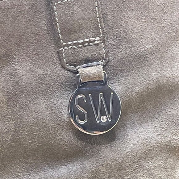 Stuart Weitzman Women’s Taupe Suede Mid-Calf Slouch Slip-On Coinage Boots Size 7 - Picture 9 of 12